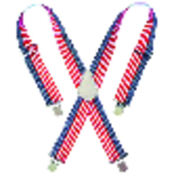 Custom Leathercraft CLC 2 in. W Nylon Suspenders Blue/Red/White 1 pair, Blue/Red/White, Nylon 110USA-CS